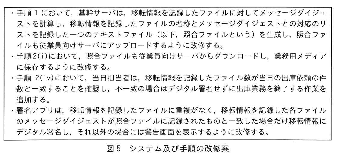 図5 システム及び手順の改修案